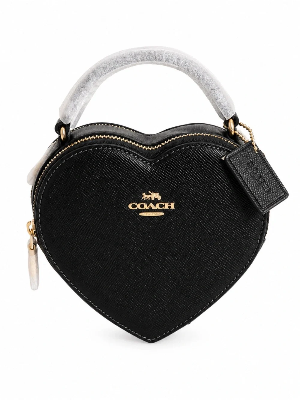 Coach Black Heart Crossbody with Gold Hardware